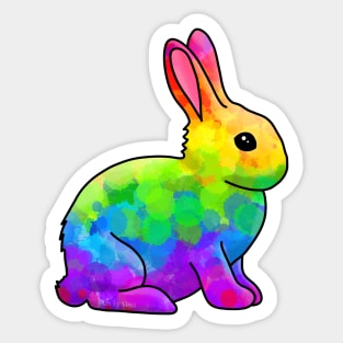 Rainbow Bunny Sticker